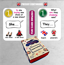 画像をギャラリービューアに読み込む, Fun Cards: Present Continuous